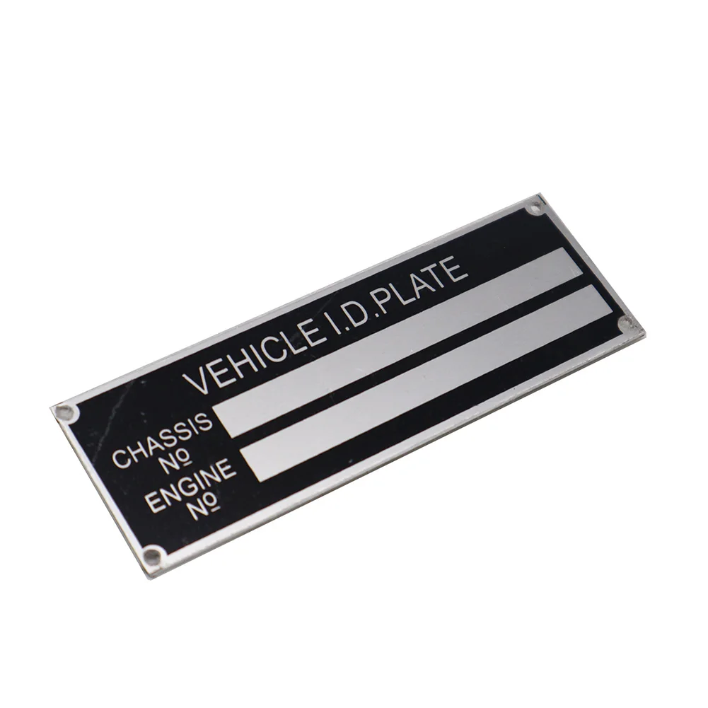 10-PACK VEHICLE TRUCK BOAT Trailer Blank VIN & Weight AXLE Chassis Plate 120mm x 40mm Identification Number