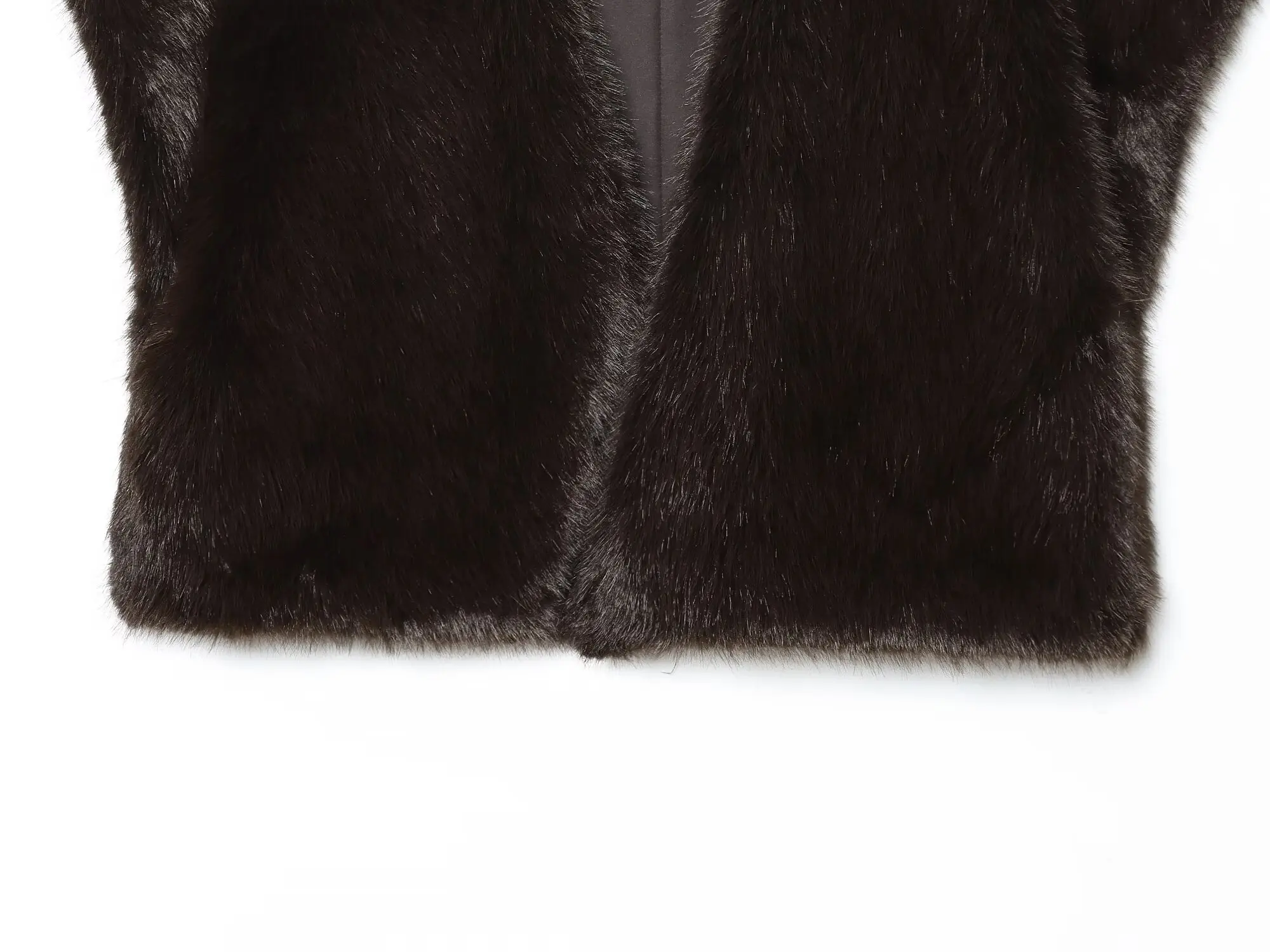 سترة نسائية موضة 2025 على الطراز الأوروبي والأمريكي شتاء جديد متعدد الألوان من الفرو الصناعي سترة أنيقة برقبة على شكل حرف v Mujer #5