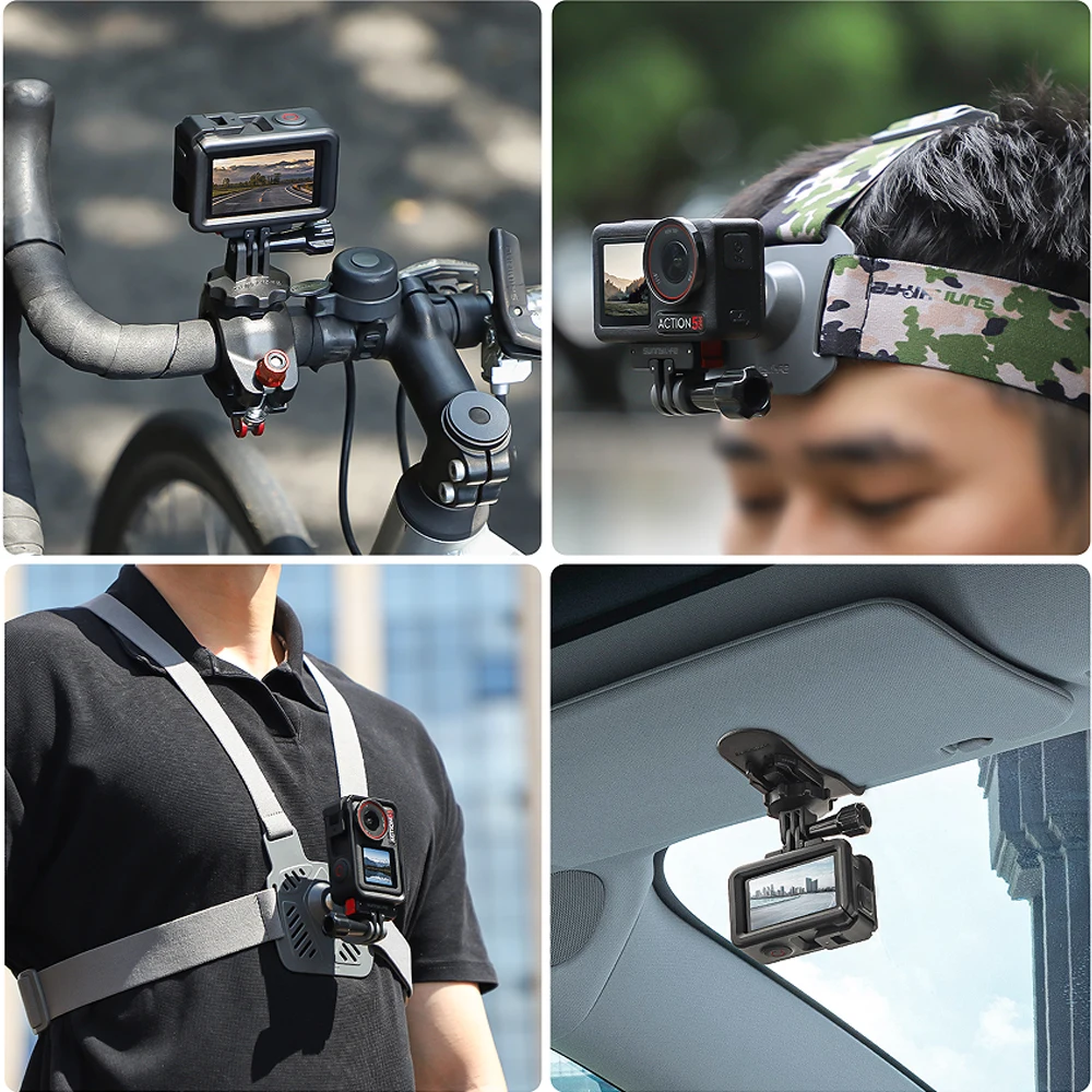 Sunnylife 磁気アダプタ DJI OSMO 360 Osmo アクション 5 プロ 4 3 折りたたみ式クイックリリースプレートカメラ拡張マウントアクセサリー