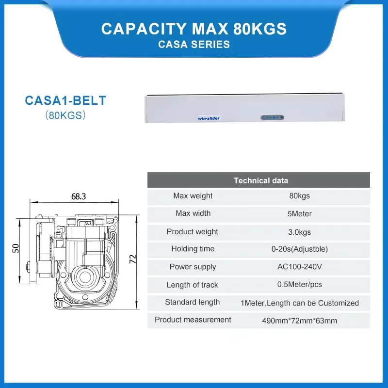 80kg Auto Sliding Door System