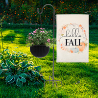 1 set 1 Set Garden Flag Holder Shepherd Hook Iron Ground Hanging Stand For Yard Lanterns Flower Pots Bird Feeders Solar Lights