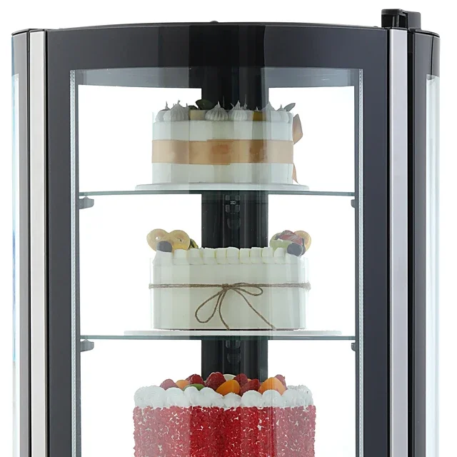 Commercial vertical cake bakery display countertop cake cabinet, stainless steel body cake display refrigerator