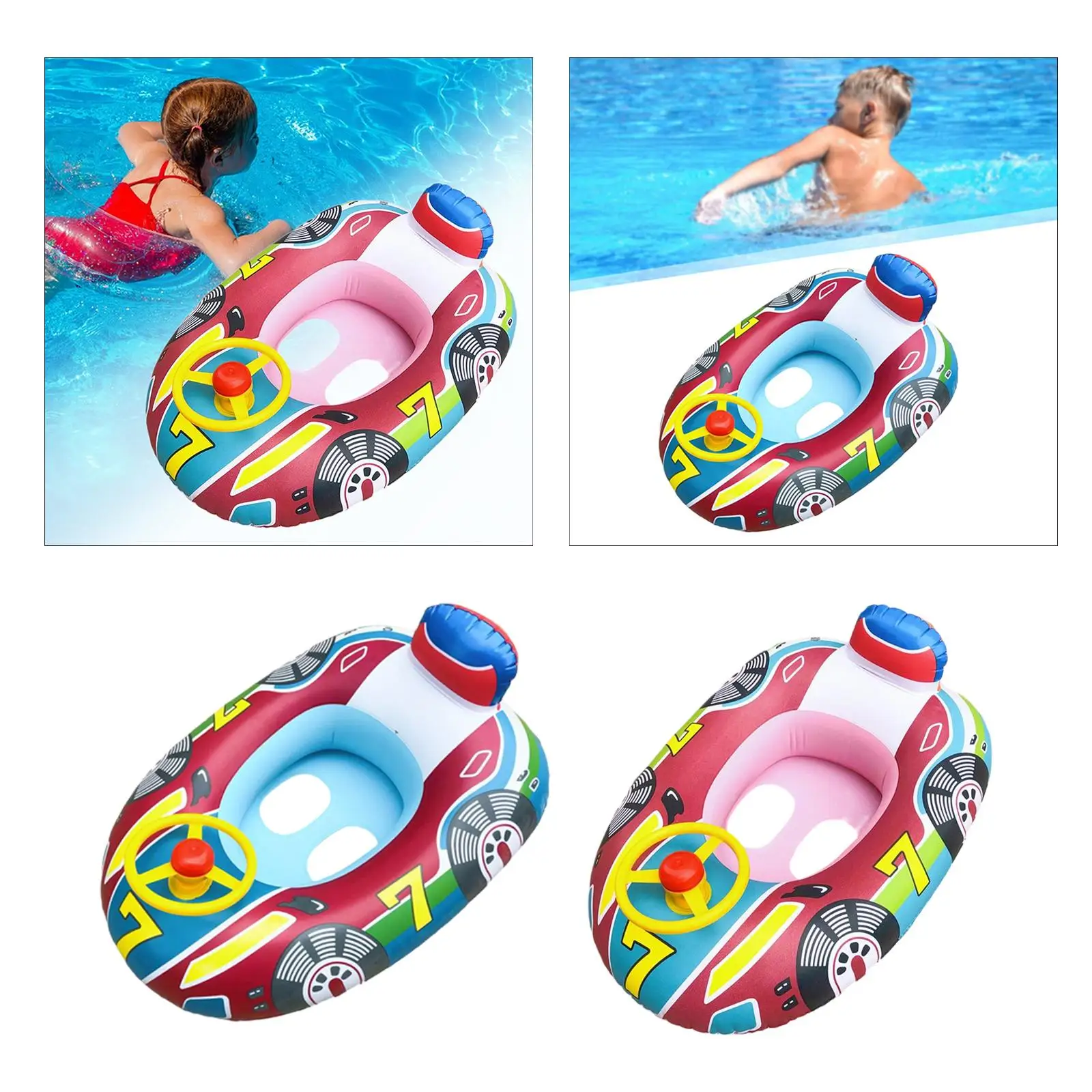 Siège de flotteur de natation gonflable pour enfants, baignoire, vacances, été