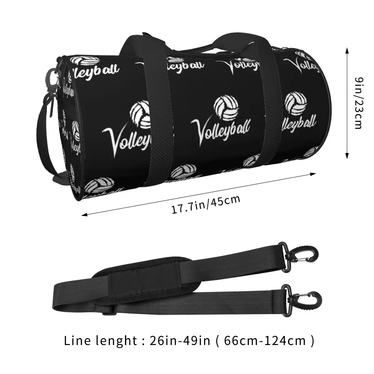 Volleyball Sport Gym Bag Lover Fashion Outdoor Sports Bags with Shoes Luggage Printed Handbag Retro Fitness Bag For Male Female