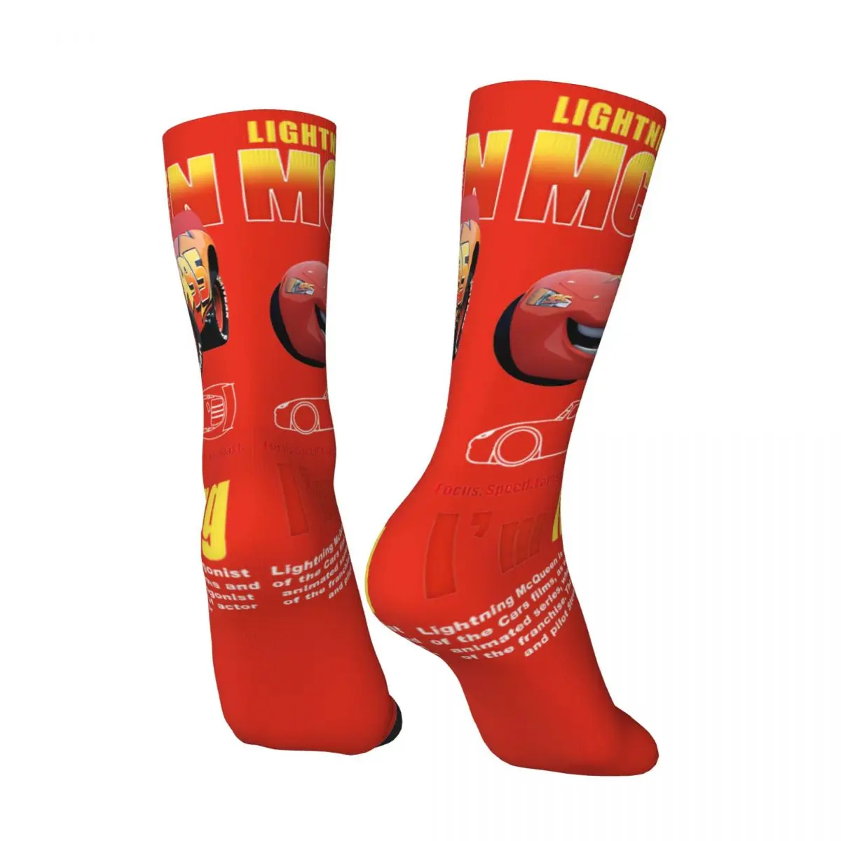 Men Socks Cars Lightning Mcqueen Stockings Spring Vintage Breathable Socks Graphic Running Anti Slip Socks