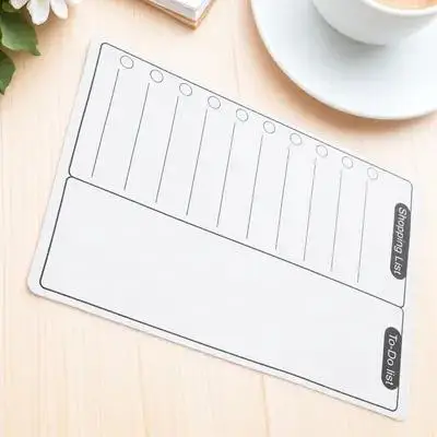 Fridge Magnet Notepad Magnetic Dry Erase Board for Home Use Daily Planning Board Smooth Lines Simple Design Share Schedules
