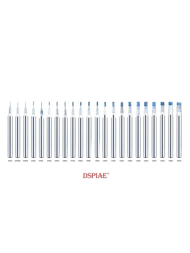 Ferramenta de fabricação de modelo DSPIAE Série PB Seção completa Cabeça de faca de empurrar em aço de tungstênio 0,1-3,0 mm Vários modelos