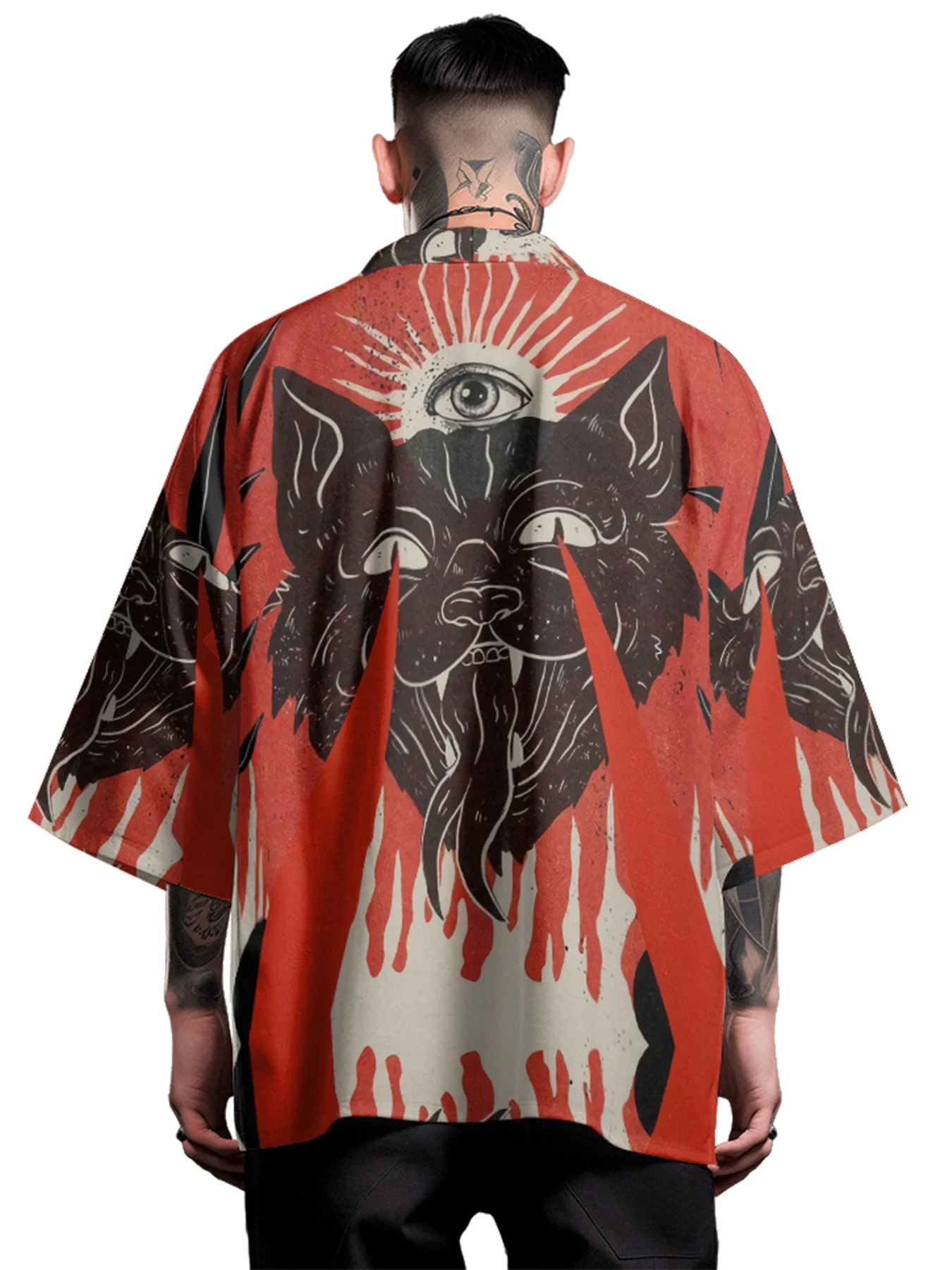

Кимоно женское традиционное в японском стиле, юката, хаори с принтом самурайского кота, рубашка для косплея, винтажный кардиган, лето