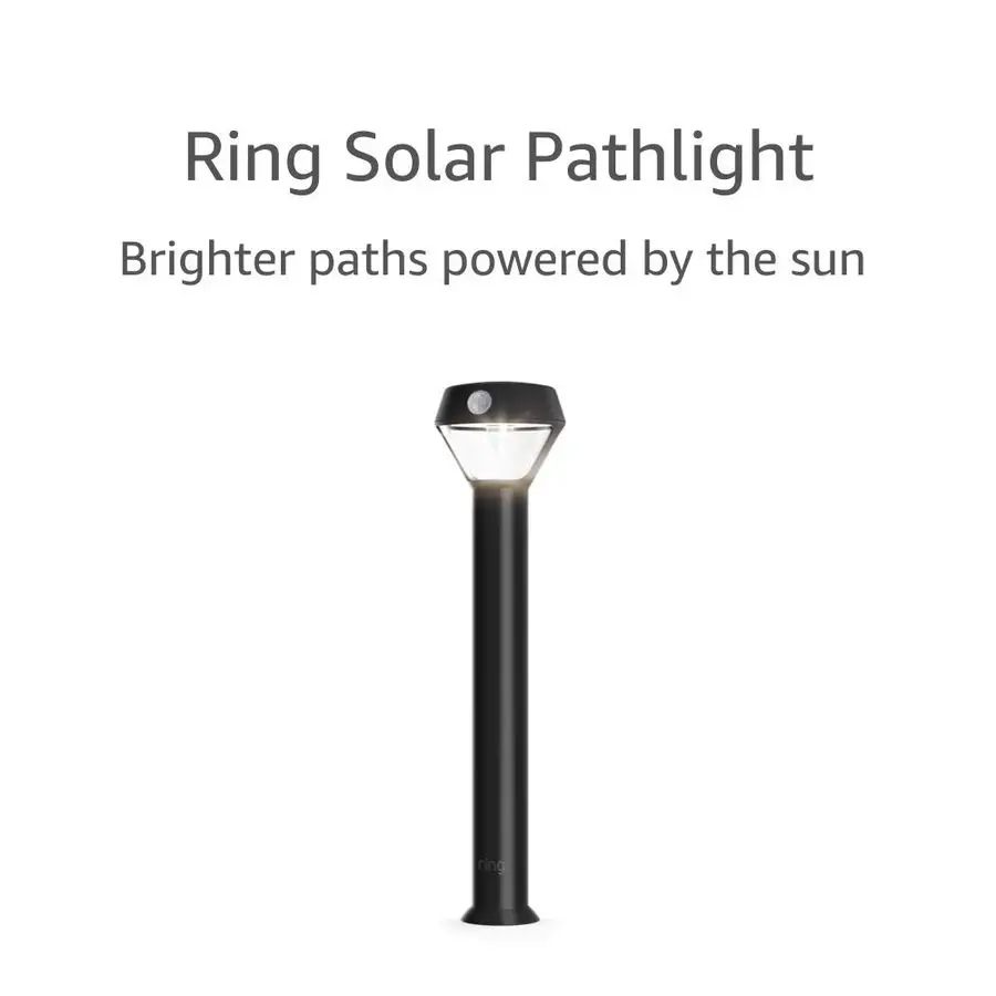 

Solar Pathlight Motionactivated pathlight, bright LEDs, works with Amazon Sidewalk, Black