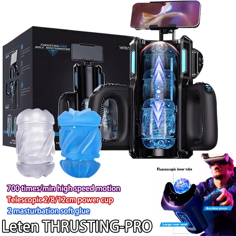 Leten THRUSTING-PRO to Pussy Ring Fake Vagina for Men 2 in 1 Male Sex Toys Masturbator Sucking Penis Sex shop Mastrubator Man