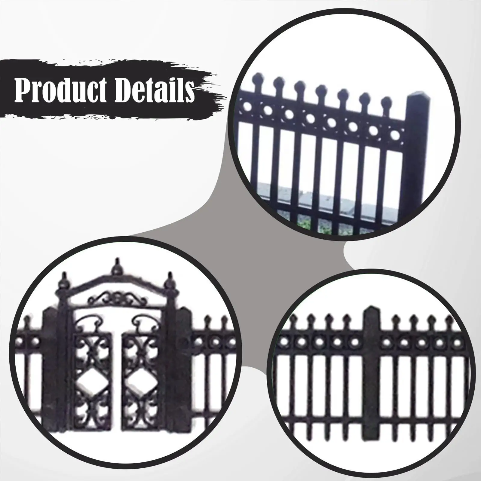 ชุดรั้วประตู HO Scale 1:87 สำหรับประกอบเอง รั้วบ้านพักตากอากาศ ชุด 20 ชิ้น ของตกแต่งฉากจำลองขนาดเล็กสำหรับโต๊ะทราย ไดโอรามา DIY