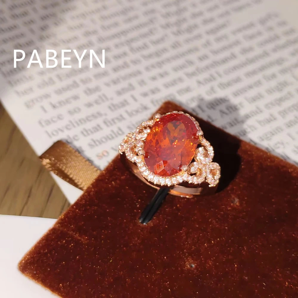 925 Sterling Silver Fashion Luxury Rose Gold Extra Large Carat Pigeon Egg Nest Cut Zircon Ring Birthday Party Anniversary Gift