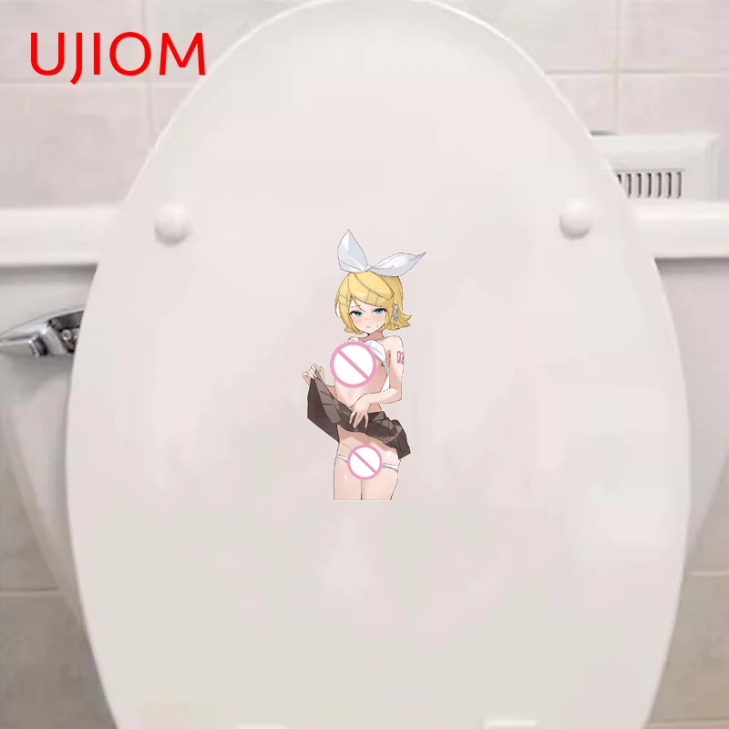 ujiom-kagamine-rin-vocaloid-elevador-vestido-adesivos-de-parede-waifu-bikini-loli-vestibule-interruptor-de-luz-graficos-anime-itens-decoracao-do-quarto