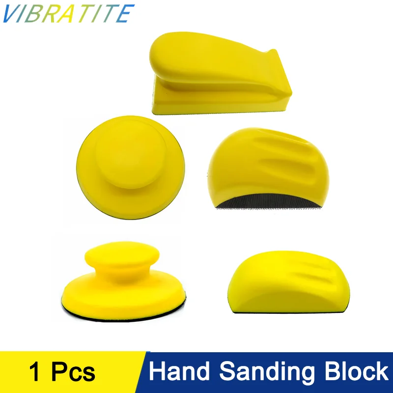 1 Pcs Hook and Loop Hand Sanding Block 5/6 Inch Mouse and Round Sanding Holder Hand Sanding Pad for Woodworking Furniture