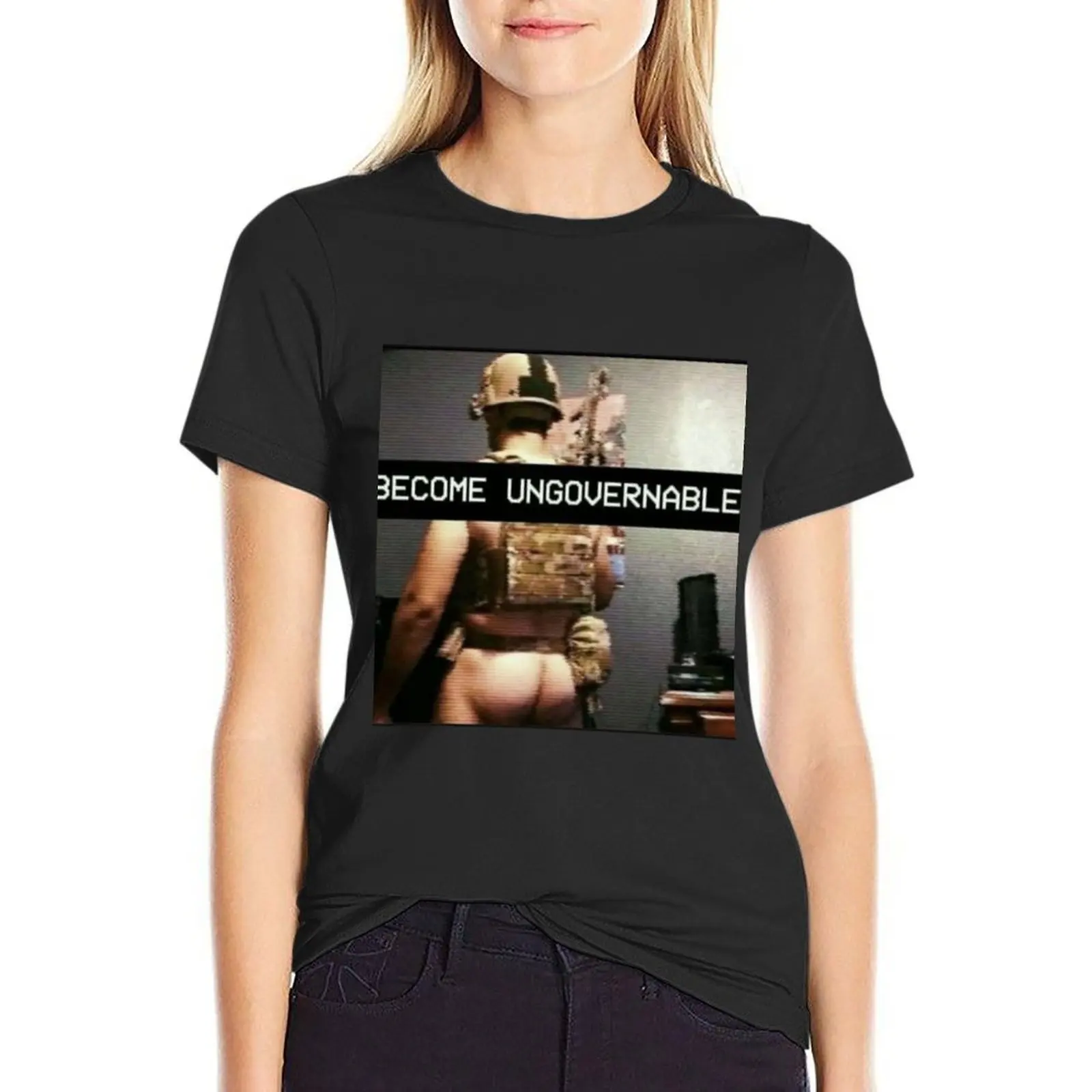 

become ungovernable T-Shirt tops customs tight shirts for Women