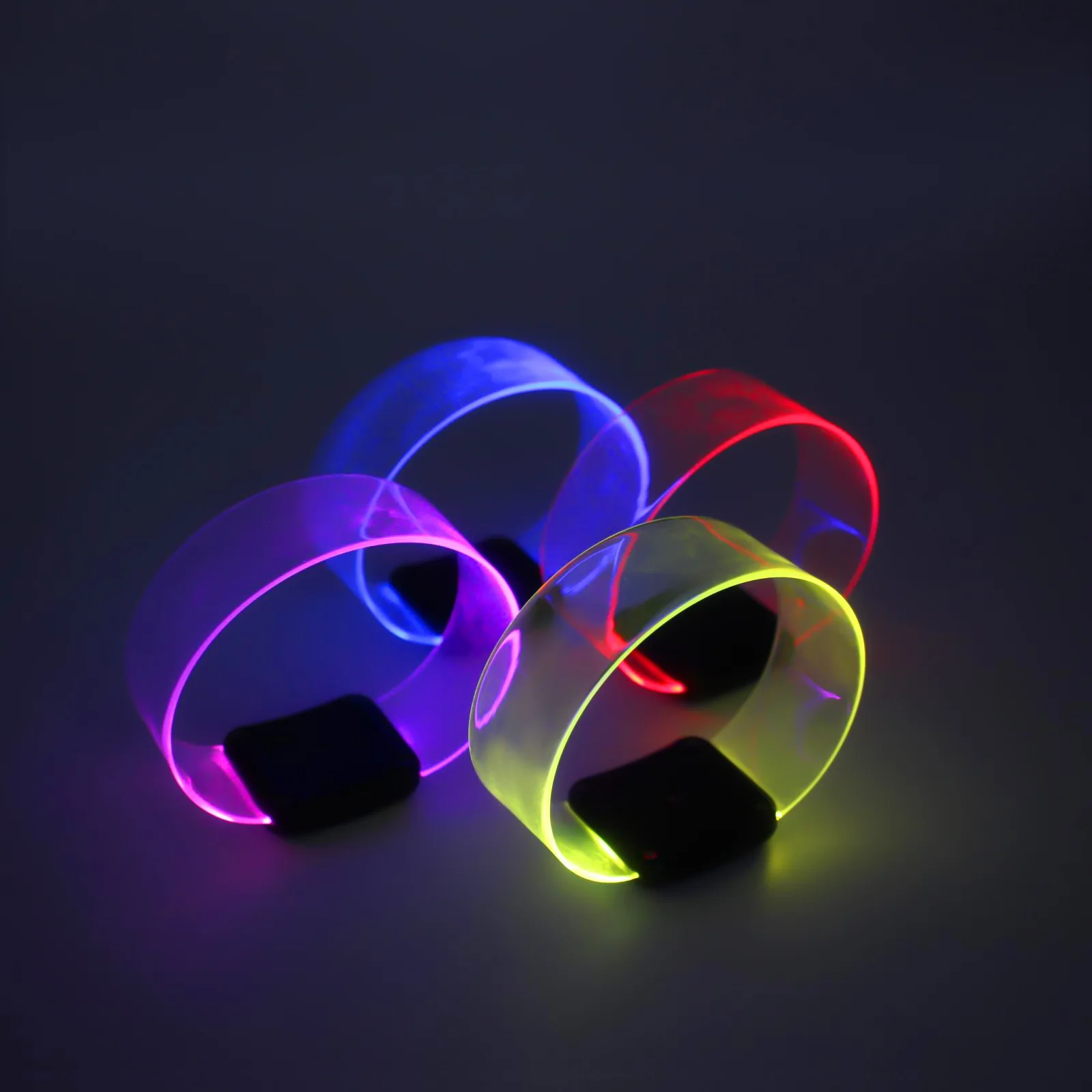 10/20/50pcs Luminous Bracelet LED Battery Fluorescence Light-emitting Wristbands Outdoor Sports Armband Glow Halloween Party