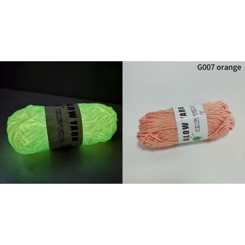 Filato che illumina buio Filato luminoso lavorato a maglia Filato per uncinetto per decorazioni natalizie