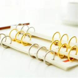 2pcs Metal Loose Leaf Book Binder 3 Rings For Notebook Album Scrapbook Clips Metal Ring Binder Calendar Circle Stationery Offic
