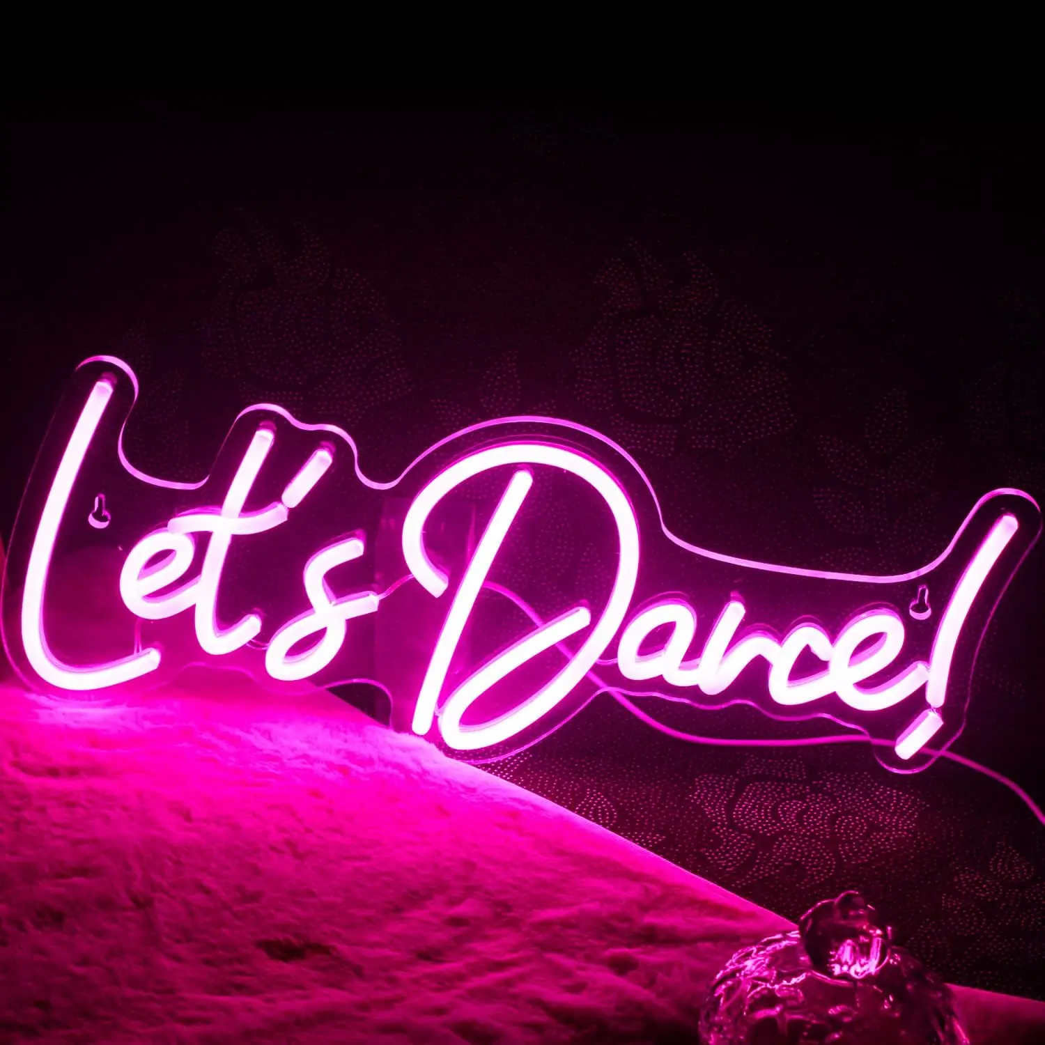 Let\'s Danced Neon Sign LED Neon Light USB Powered Wall Decor for Wedding Dancing Bar Accessories Valentines\' Day Birthday Party