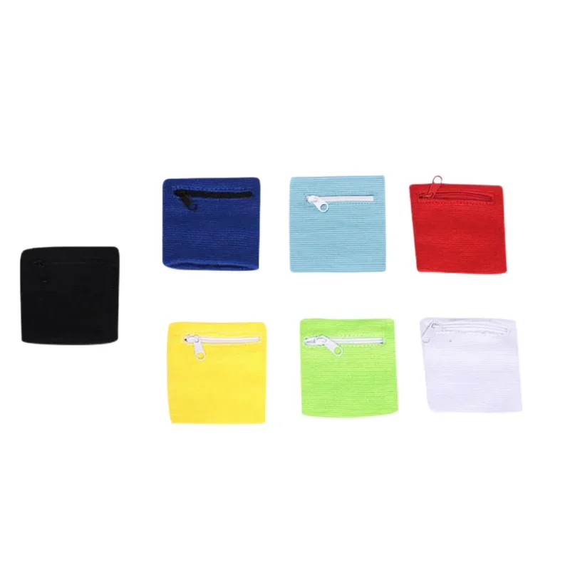 Zipper Wrist Wallet Pouch Running Sports Arm Band Bag for MP3 Key Card Storage Bag Case Badminton Basketball Wristband Sweatband