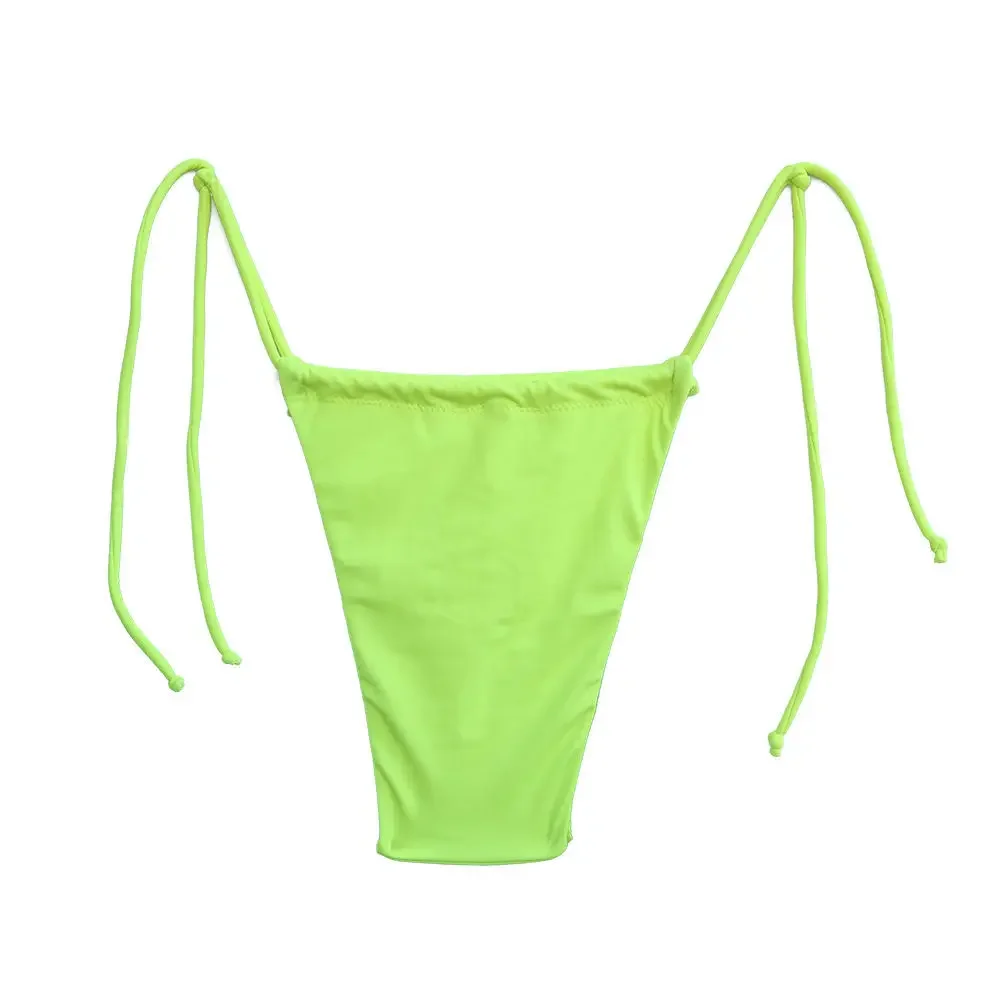 Zdjęcie 6: Kobiety bandaż t-back dół od bikini stringi seksowny strój kąpielowy stroje kąpielowe w stylu vintage bezczelny brazylijski Biquini damskie białe dół od bikini