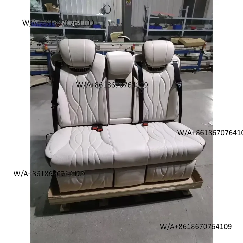 Suitable forc ustom VIP Rear Triple Coach 3-Seater Van Bench with Touch Screen Reclining Bed Modified Car Seats - view 5