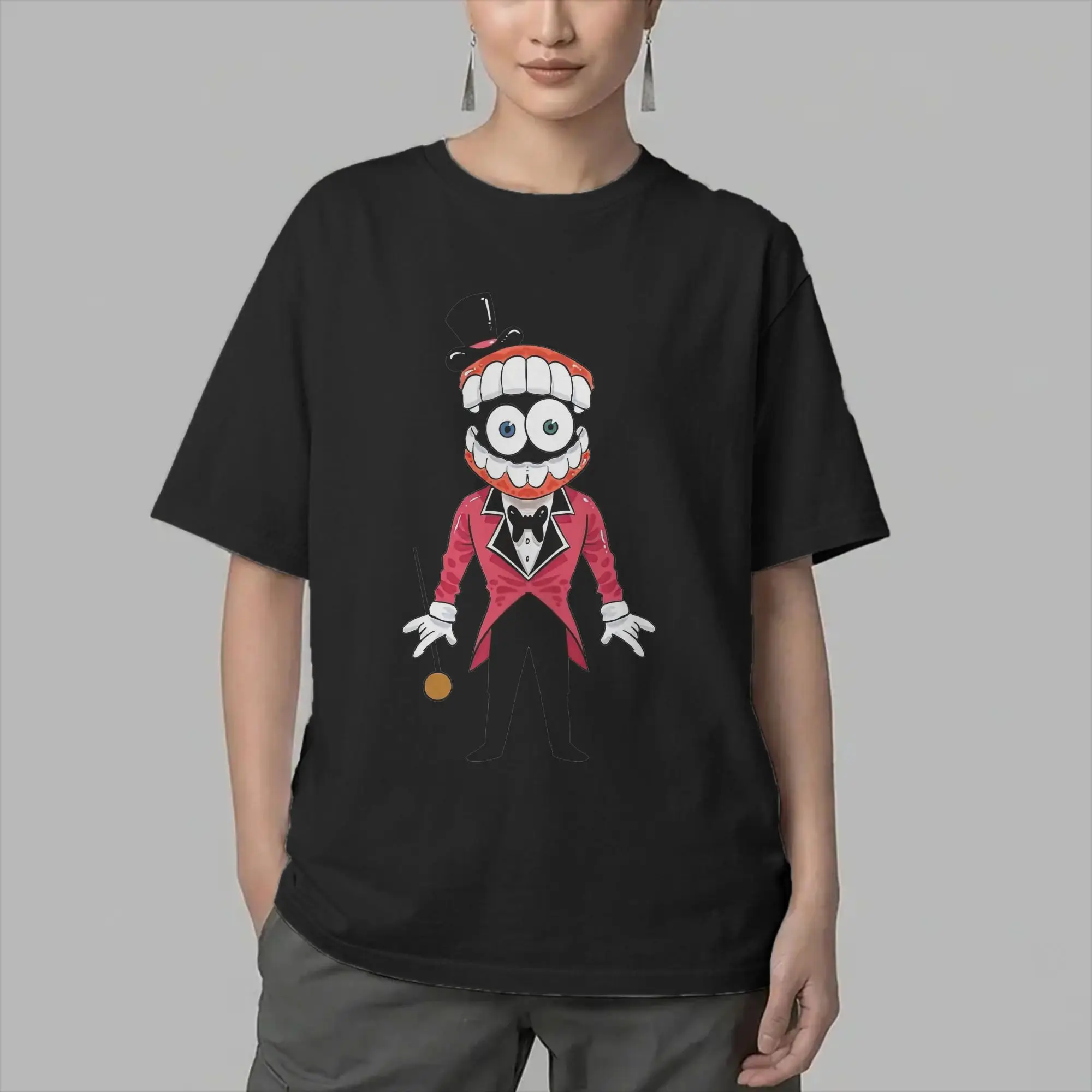 Men's Cartoon Digitals Circus Cute Caine T Shirts  Cotton Clothes Funny Short Sleeve Crew Neck Tee Shirt 4XL 5XL T-Shirt