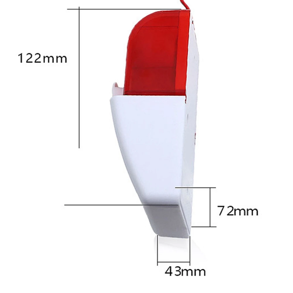 Sirena estroboscópica con cable, alarma de sonido duradera de 12V, luz intermitente, sirena estroboscópica para 99 zonas, PSTN/alarma de seguridad inalámbrica