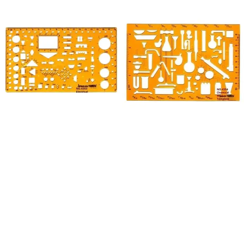 Circular & Oval Template Measuring Ruler – Durable K-Resin Drafting Tool for Drawing, Furniture Design & Architectural Layouts