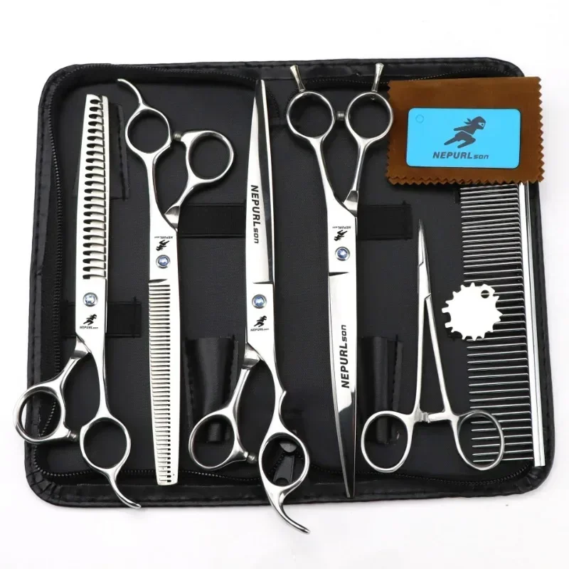 Purple Dragon Dog Grooming Scissors Kit 7