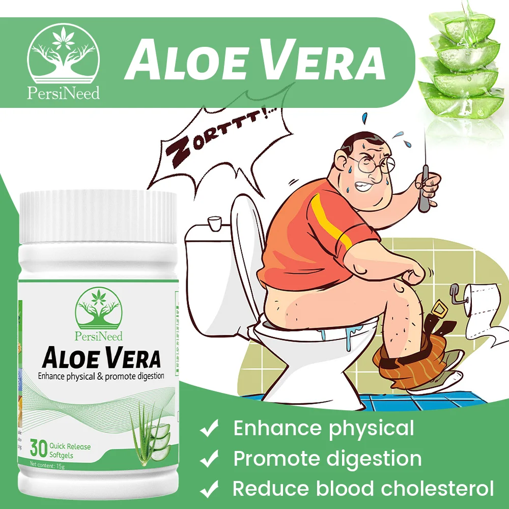 Aloe Vera Capsules Soothe Gastrointestinal Discomfort, Relieve Heartburn, Hyperacidity, And Relieve Constipation For Digestive H