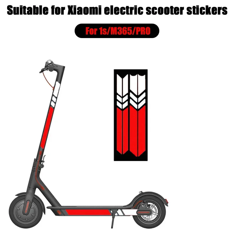 1 Set Night Safety Warning Strip For Xiaomi M365/Pro/1S/Pro 2 E-Scooter Waterproof Dust-proof Reflective Styling Stickers Parts image 4