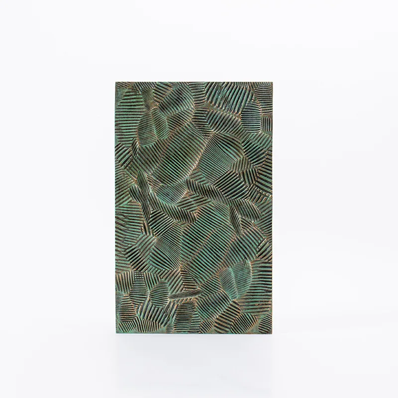 

Green texture carved bronze texture cutting board tray, creative breadboard food photography home decoration
