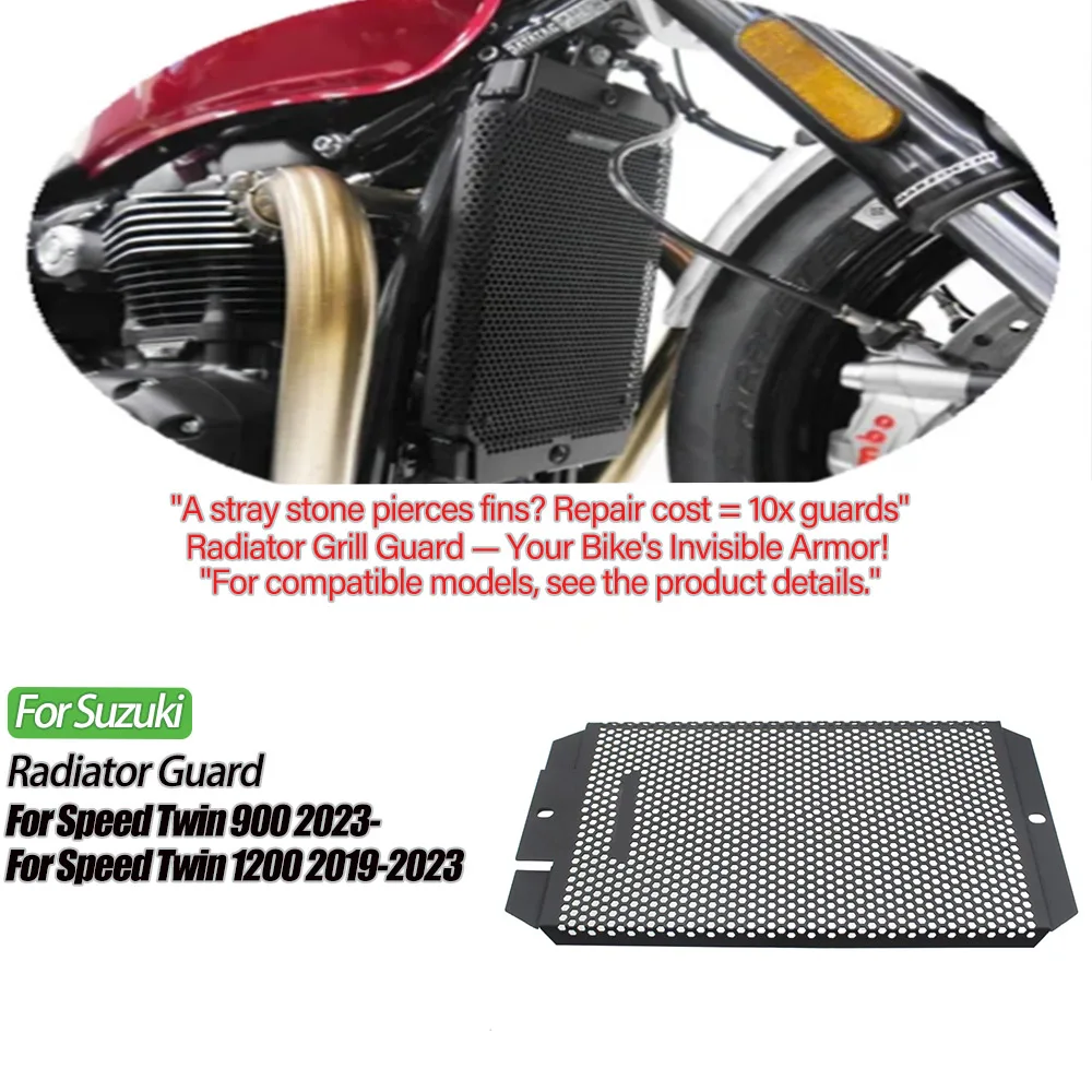 

Motorcycle Radiator Guard Grille Cover Protection Fit For Speed Twin 900 1200 2019-2023 Cooler Guard Cover（Radiator cover）