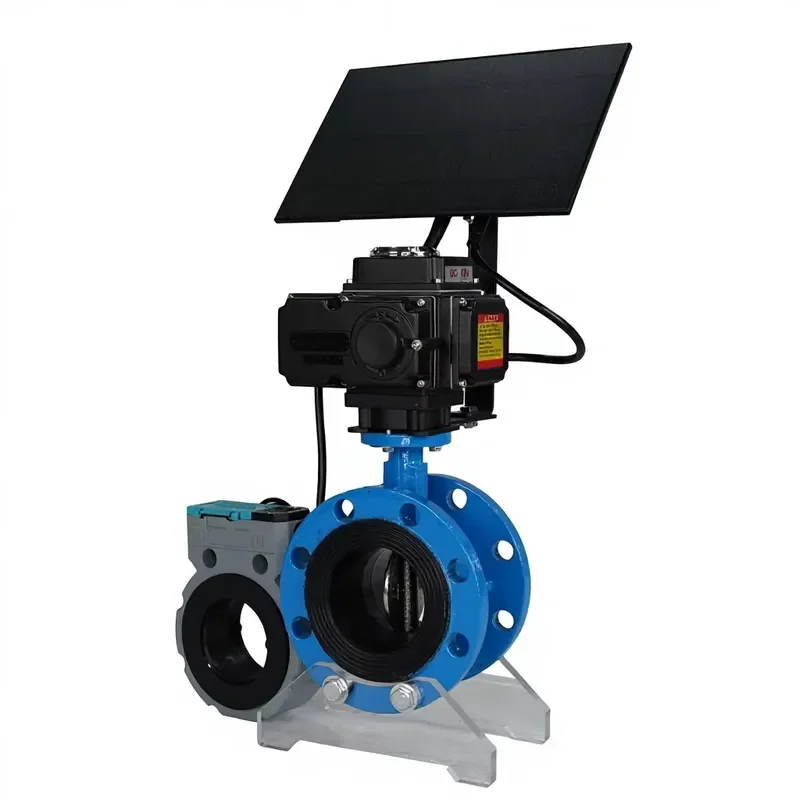 Solar Electric Valve Control Equipment for Butterfly Valves with Water Support Dn50-Dn200 Port Size Farm Irrigation Systems