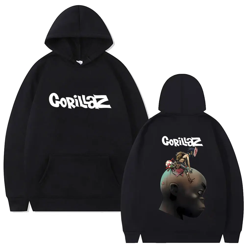 

Rock Band Gorillaz Graphic Hoodie Men's Women's Hip Hop Punk Oversized Streetwear Male Fashion Vintage Gothic Pullover Hoodies