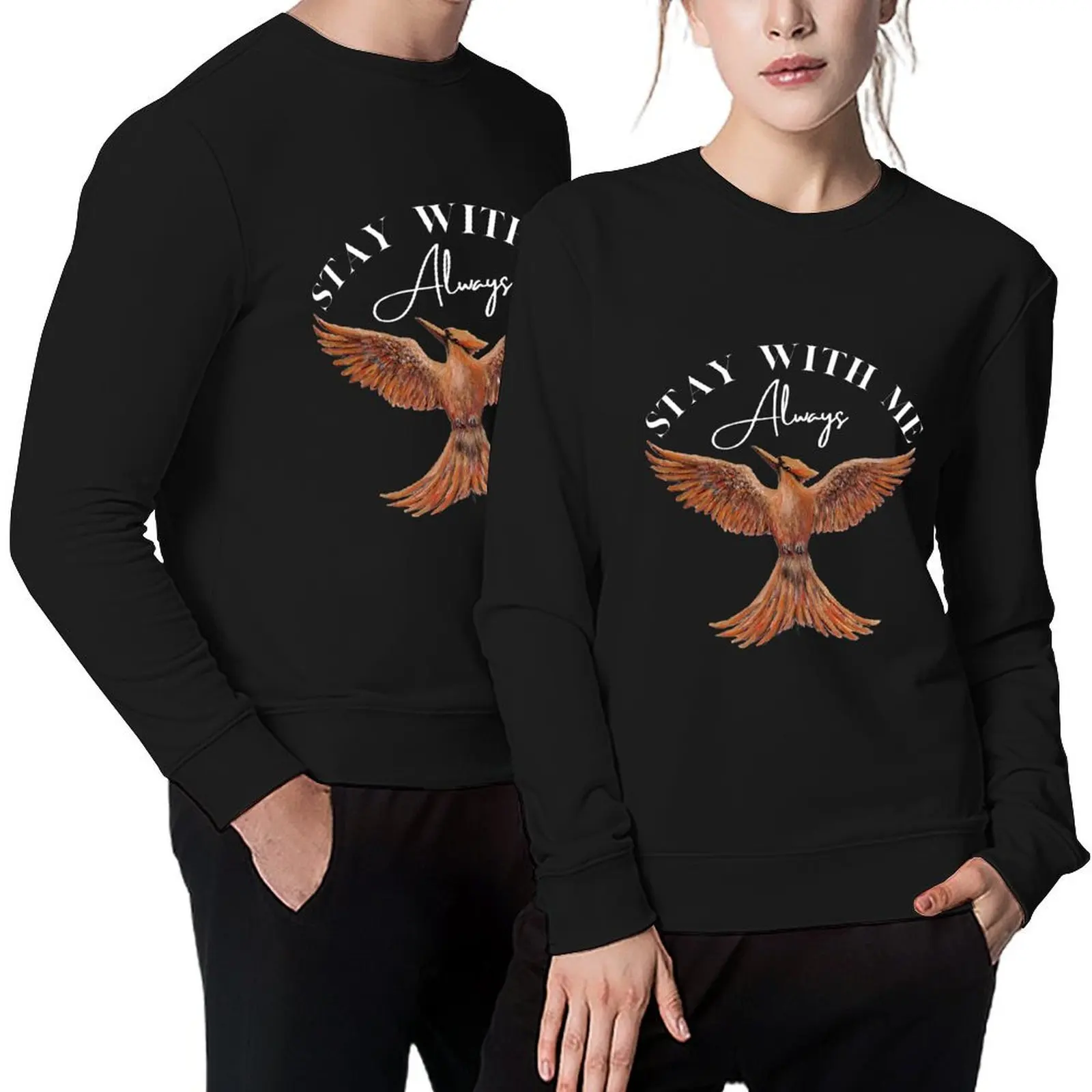 

Mockingjay, Stay With Me - Always. Pullover graphic t shirts men anime clothing male clothes men clothing sweatshirt men