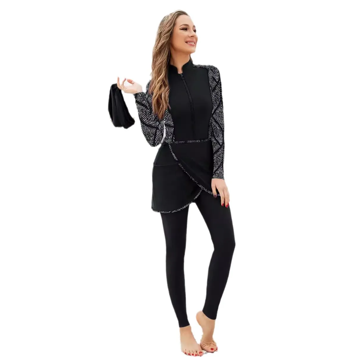 Abaya summer Muslim Swimwear Hijab Women Musulman 4pcs Swimsuit Muslim Swimming Suit Modest Swimwear 4 Pieces Sets Islamic 2026