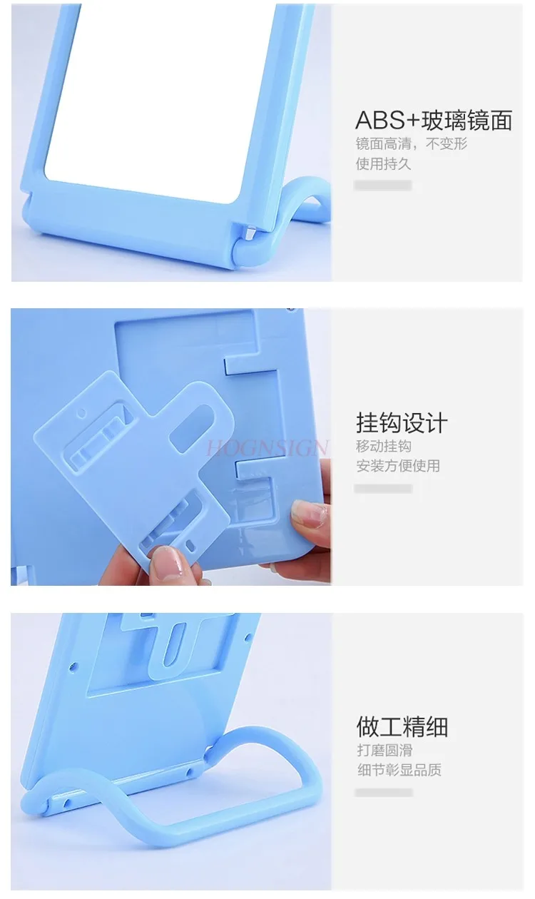 Desktop-Schminkspiegel, Desktop-Schminkspiegel, rechteckiger kleiner Spiegel, Hängespiegel, Badezimmerspiegel