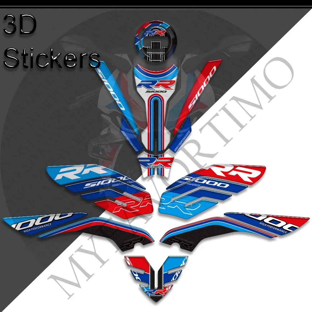 2023 S1000RR Motorcycle Stickers For BMW S1000 RR S1000 M M1000RR Protector Tank Knee Pad Side Grips Gas Fuel Oil Kit 2021 2022