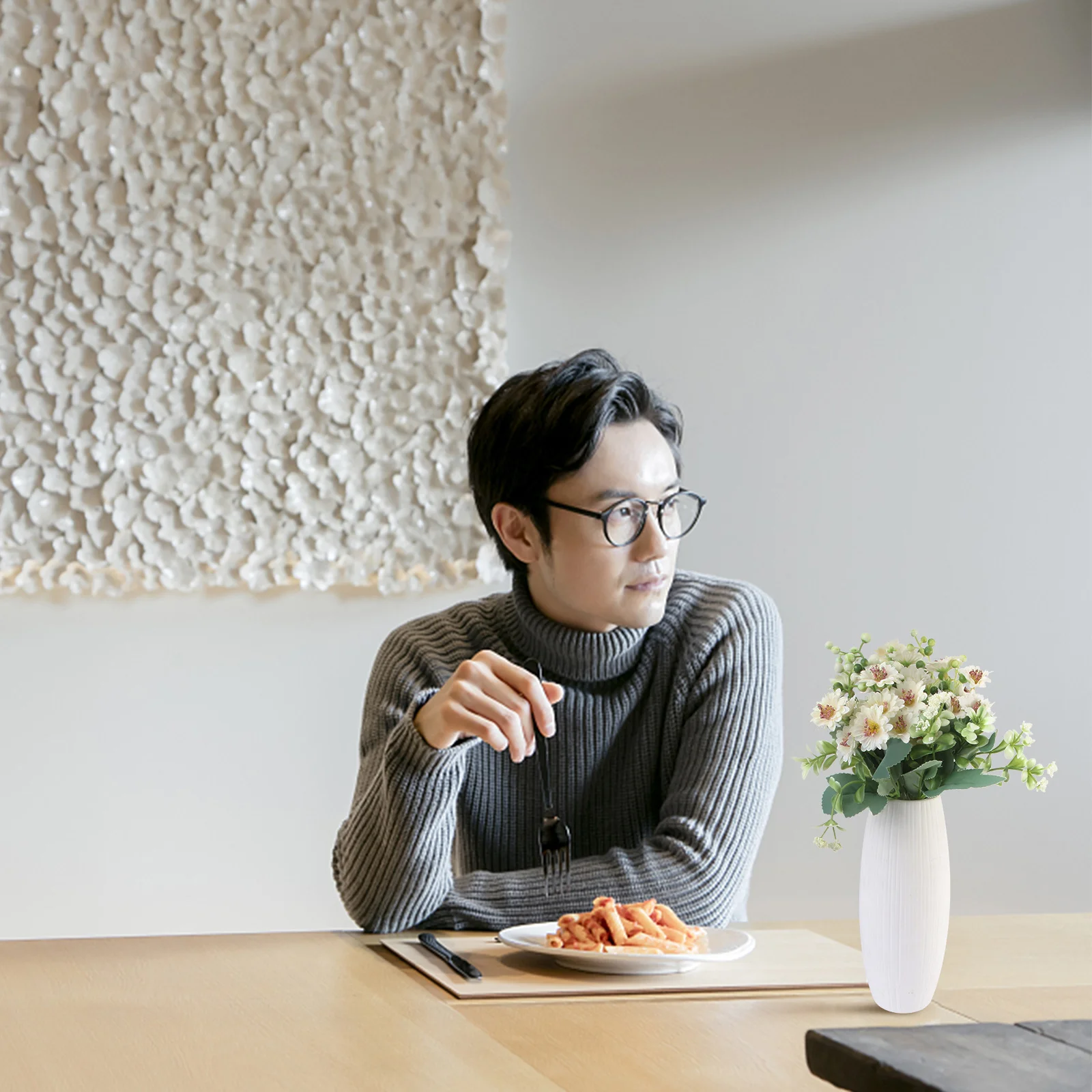 

2Pcs Artificial Daisy Fake Flower Bouquet Decoration Wedding Scene Home Restaurant Flower Adornment Fake Daisy Bouquet Decor