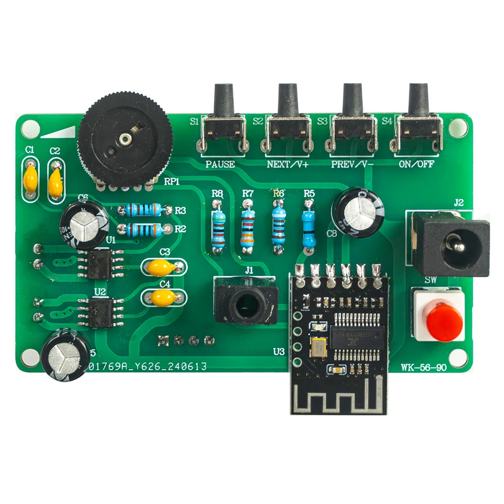 DIY Bluetooth Speaker Kit Electronic LED Music Spectrum MH-M18 Dual Channel Soldering Practice 3W Speaker 8002 Amplifier DC5V image 5