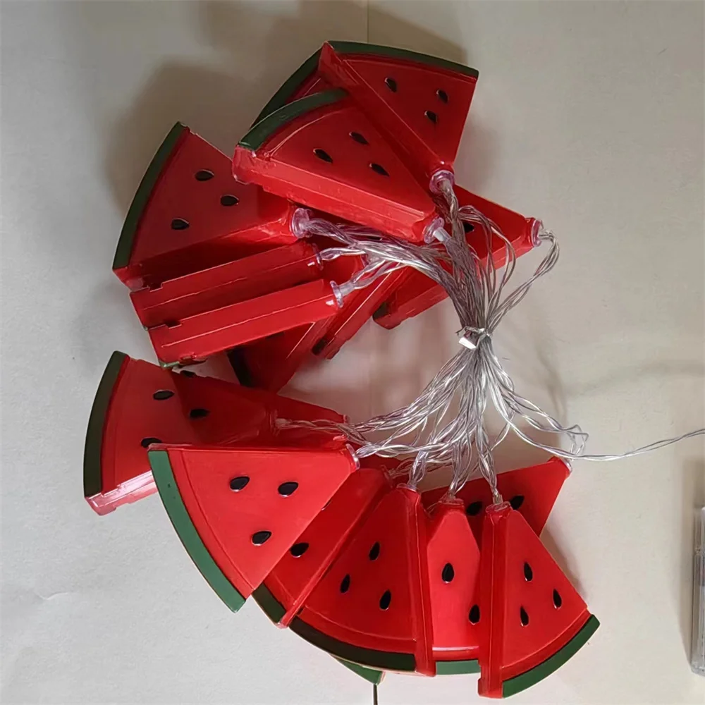 Party führte Rom Dekoration Frucht Wassermelone Lichterketten Indoor Party Atmosphäre Weihnachten Batterie USB Lichterketten Vorhänge 573