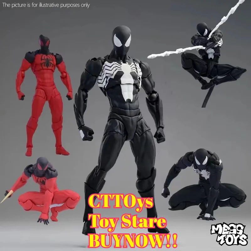 

New Messtoys Spiderman Figure Ct Toys Black Red Spider Man Figurine Mess Toys Action Figure Custom Model Gift Kid Customized Toy