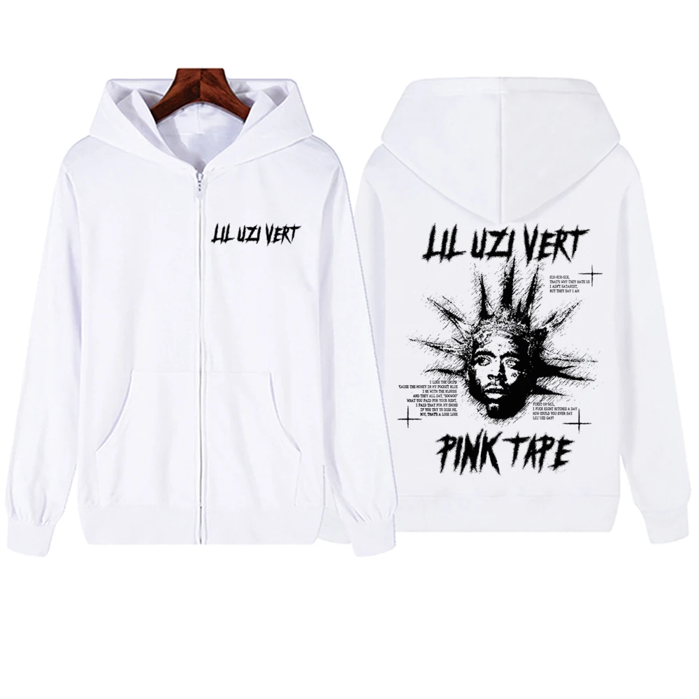 

Lil Uzi Vert Zipper Hoodie Harajuku Hip Hop Sweatshirt