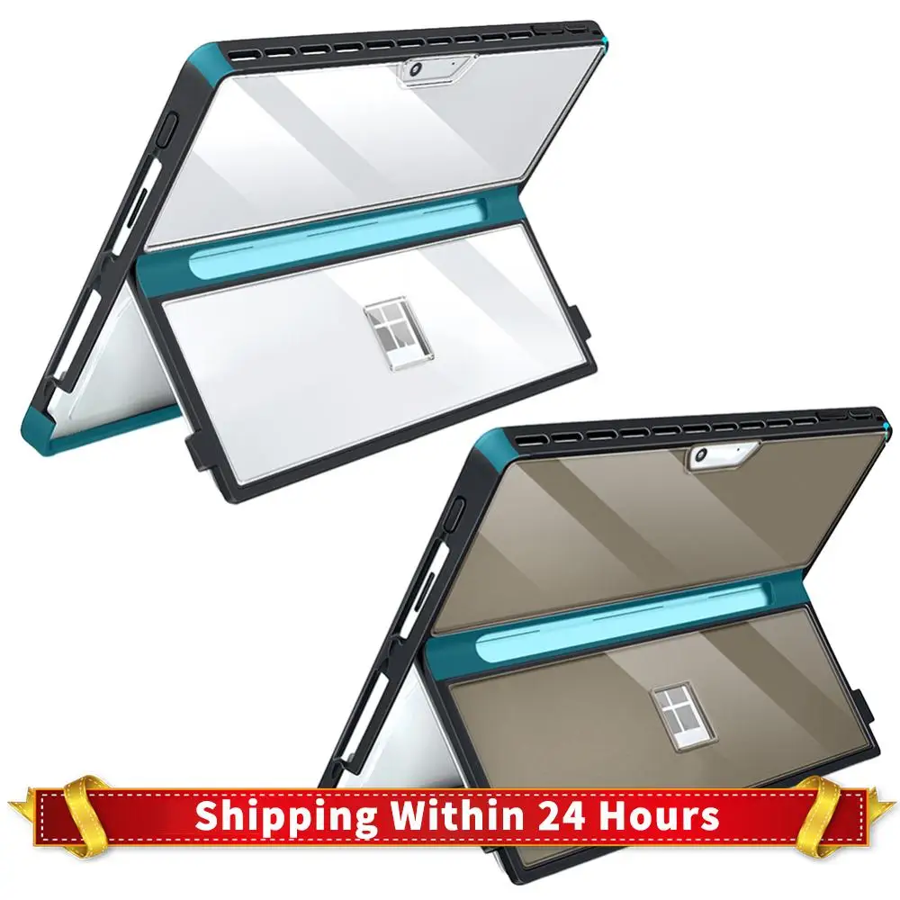 Case for Microsoft Surface Pro 11/10/9/8 13 Inch Shockproof Protection Shell Cover Compatible with Type Cover Keyboard