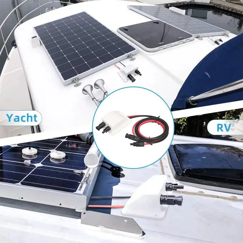 Alloggiamento pressacavo ingresso impermeabile con connessione solare per camper, yacht, camper con cavo di prolunga
