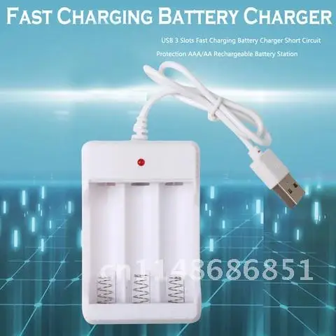 Hot USB 2/4 Slots Fast Charging Battery Charger Short Circuit Protection AAA and AA Rechargeable Battery Station High Quality