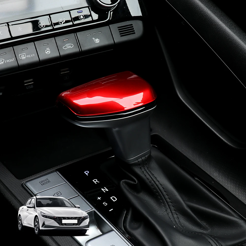 

Накладка на ручку переключения передач (стиль карбон) для Hyundai Elantra CN7 N 2020-2023, левый/правый руль, красная, детали интерьера автомобиля