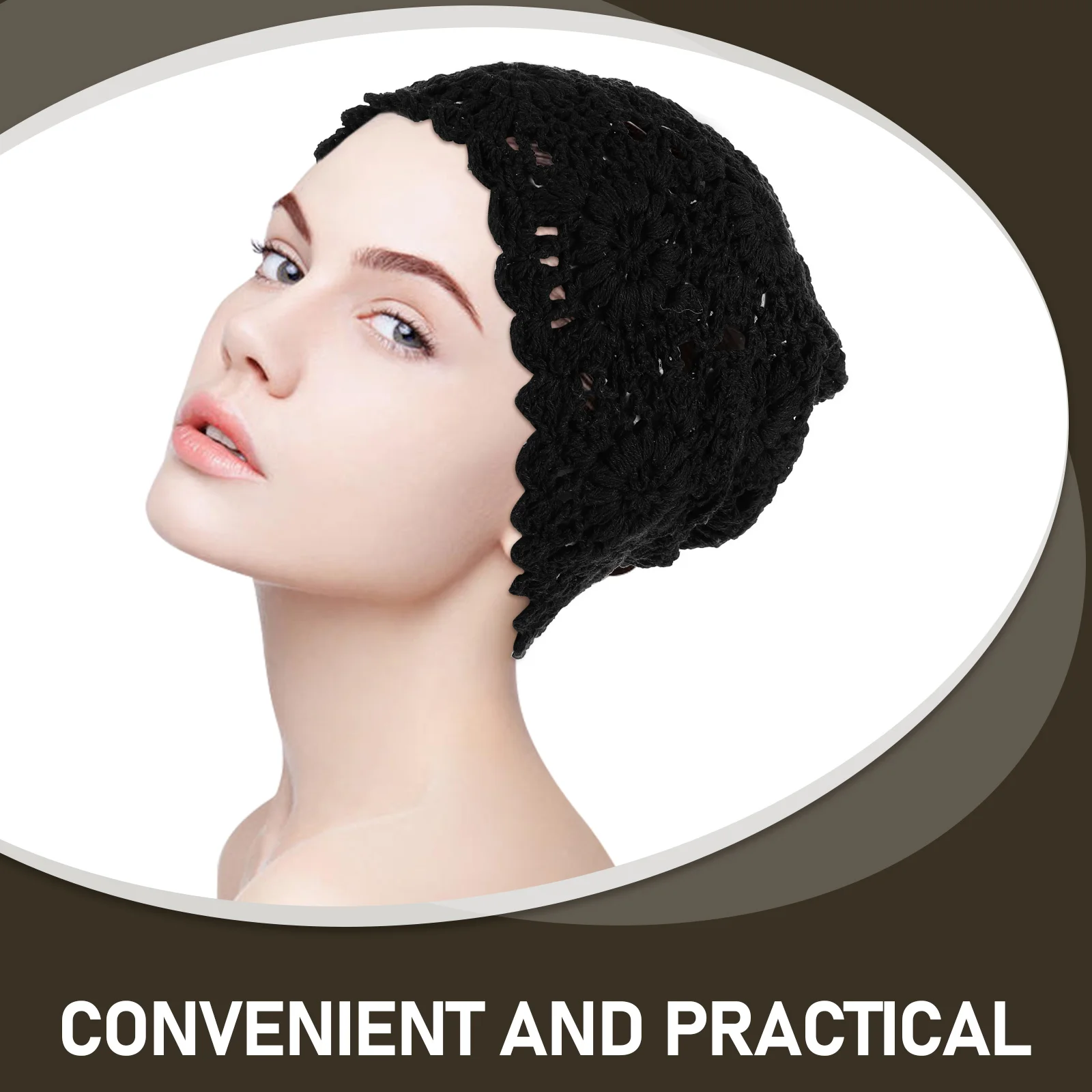 

Black Women Hats Postpartum Headwear For Women Sleep Chemo Cotton Bonnet Bonnets Lightweight Travel Outdoor